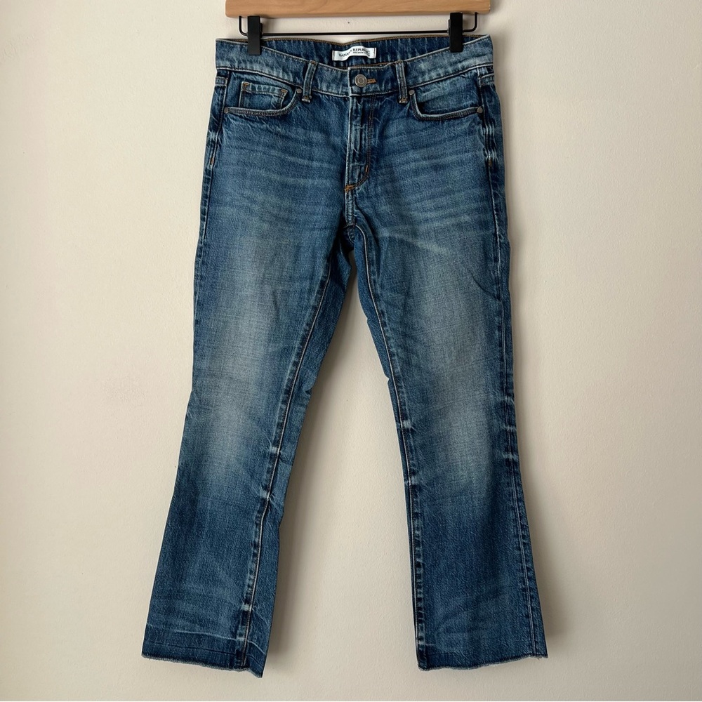 Banana Republic Medium Wash Cropped Flare Jeans